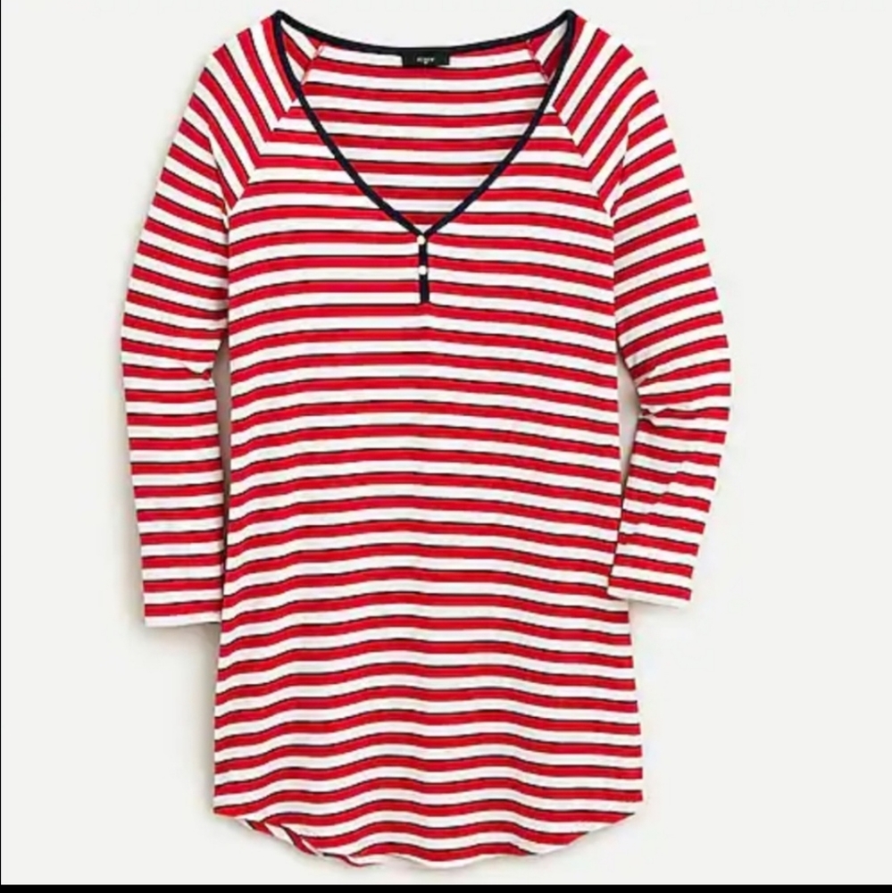 NWT J. Crew striped nightshirt